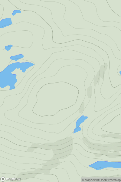 Thumbnail image for Creag nan Speireag [Loch Broom to Strath Oykel] showing contour plot for surrounding peak
